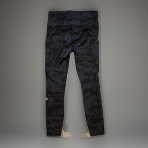 Lululemon Fast & Free  High Rise Pant 25" incognito camo sz 6 side pockets